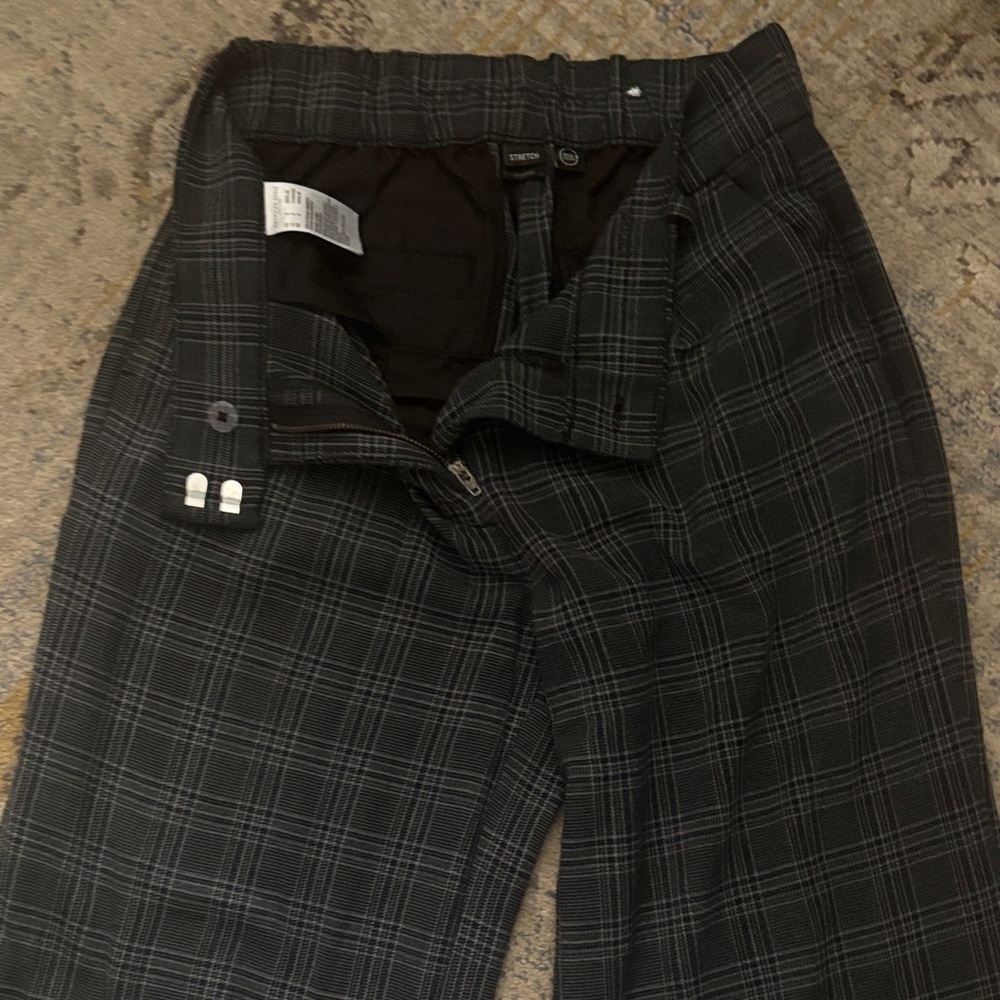 American Eagle Outfitters Black Plaid Trousers